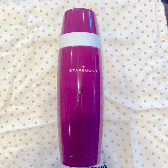 Starbucks 16 ounce Insulated Thermos with Drinking Cup pink 2007 - Picture 1 of 6